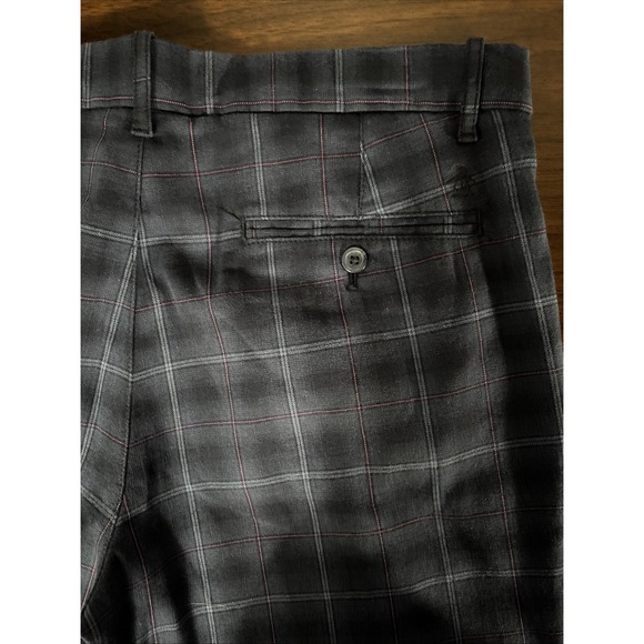 Penguin by Munsingwear Blue Plaid Chino Pants Straight Fit Stretch Mens 33x30 - Picture 13 of 14